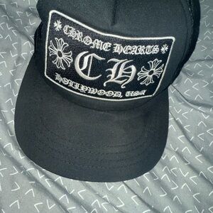 Chrome Hearts Black and Gold Trucker Hat